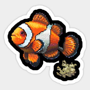 16-Bit Clownfish Sticker